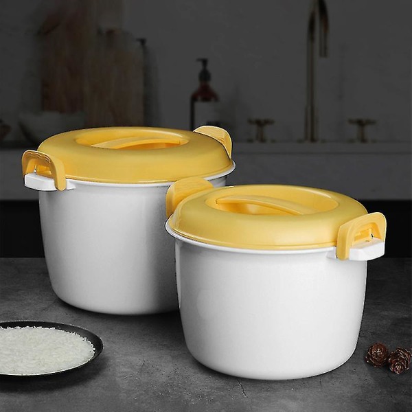 Bärbar Mikrovågsugns Risgryta Multifunktionell Ångkokare 2800ml Isolering Lunchlåda Ångkokning