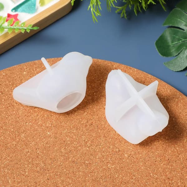 2 stk krystall silikonform DIY Kreativ 3D fugleanheng skrivebordslayoutform
