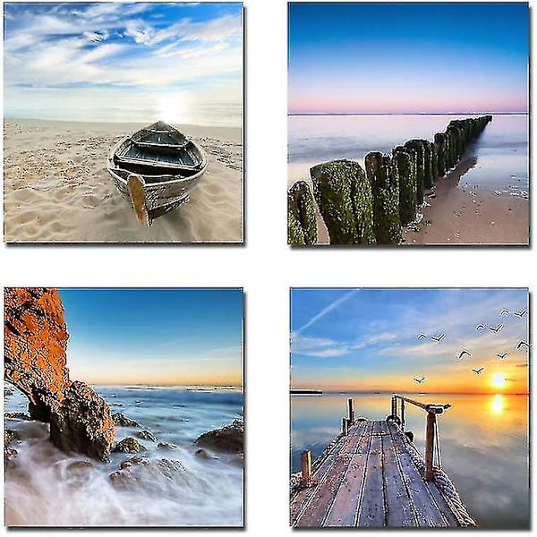Havudsigt Moderne Havlandskab Giclee Canvas Prints Kunstværk Samtidslandskab Hav Strand Billeder Til Fotomalerier På Lærred Vægkunsthåndværk Til Hjem (shikai)-