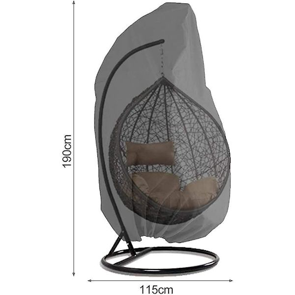 Patio-riippaistuimen suojus 210D Oxford Cocoon Egg Chair -suojus