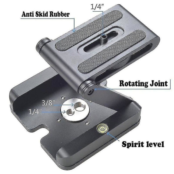 Foldbar Tilt Foldbar Desktop Holder Universal Værktøj Til Kamera (1 stk., sort)