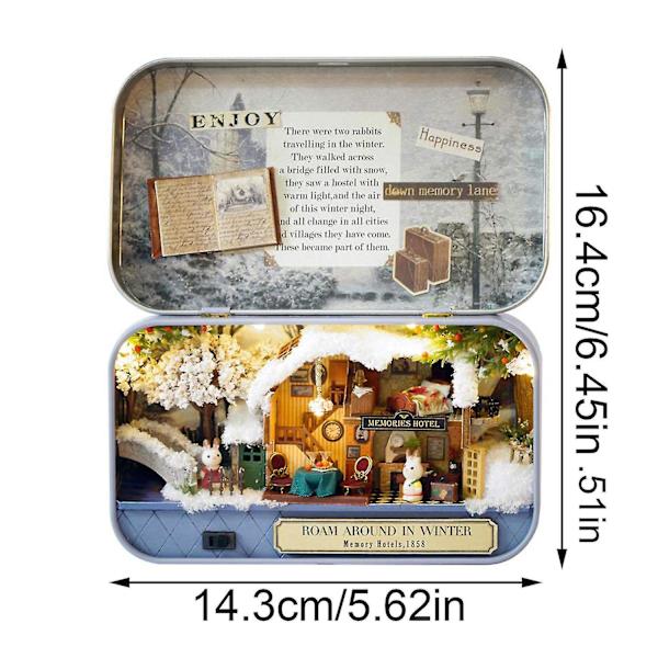 1:24 Box Teater Dockhus DIY Miniatyrkit för Barn