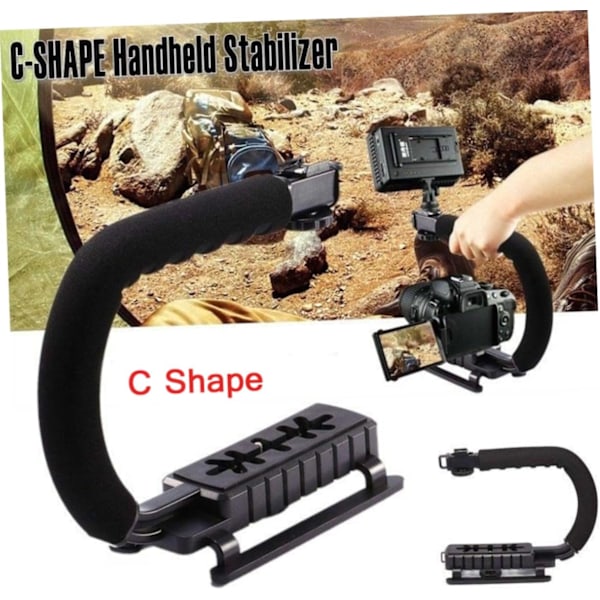 Handhållen Kamerastabilisator Foto Videostabilisator C-typ U-typ Lätt att Bära Gimbal för DSLR