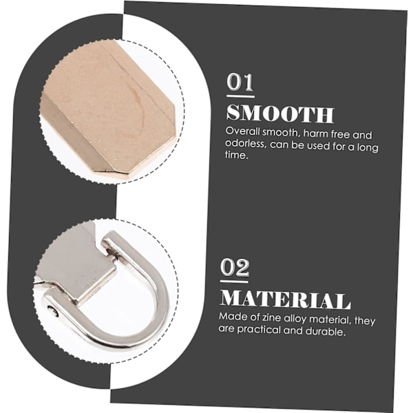 DIY Dragkedjetillbehör 12-pack Dragkedjekläppar Ersättning Universal Passform Lätt att Installera Lämplig