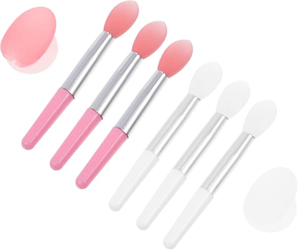 2 sæt læbemaskepind silikone læbestiftapplikatorer læbemaskebørsteværktøj makeup tilbehør