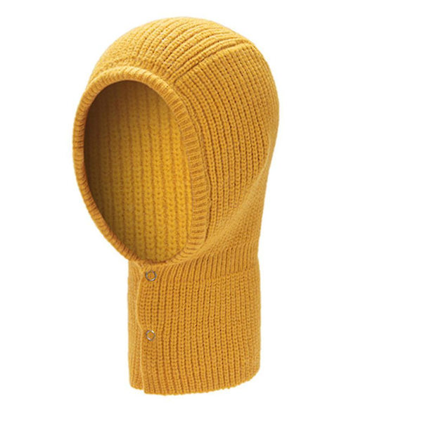Balaclava Beanie Caps Strikket Lue For Vinter Varmer Med Justerbar Halslinje Yellow
