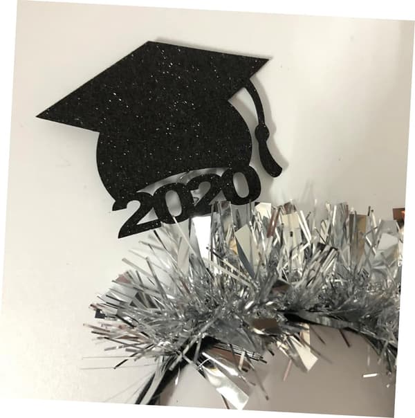 2 stk Mini Konfirmasjonslue Hårbånd Ikke-vevd Stoff Glitter Design