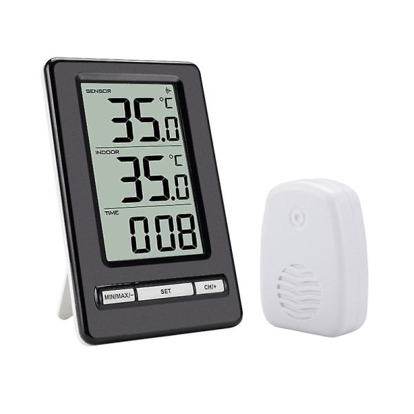 Hygrometer Fuktighetsmätare, Trådlös Inomhus Utomhus Termometer Med 1 Fjärrsensor
