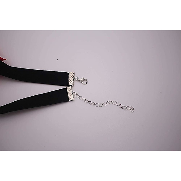 Elegant Retro Rose Blomster Kragebein Kjede Clavicle Halskjede Gothic Lolita Svart Lmell Gave