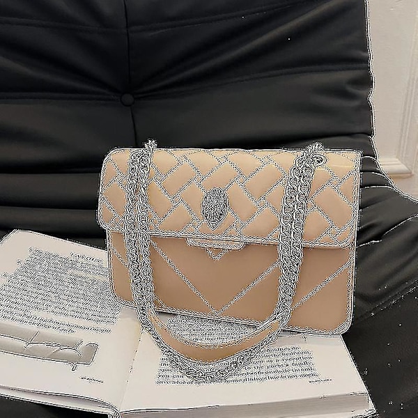 Kurt Geiger London Kensington Väska Damväska PU-Läder Handväska Lyxigt Brittiskt Märke Axelväska Messenger Plånbok Kvinna Crossbody Väska Ty-yuhao Khaki