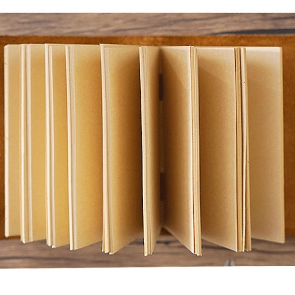 Handgjord Läderanteckningsbok Bärbar Fickformat Utomhusjournal Resenanteckningsböcker Kraft Skissbok Dagbok R