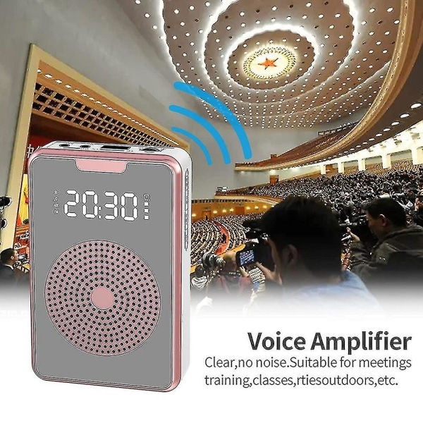 Bærbar stemmeforsterker for lærere med mikrofonhodesett, oppladbar høyttaler for trening-yuhao
