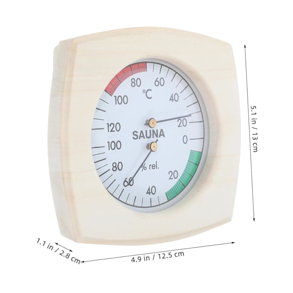 Bastu Temperatur- och Fuktighetsmätare Inomhus Termometer Hygrometer Bastutillbehör