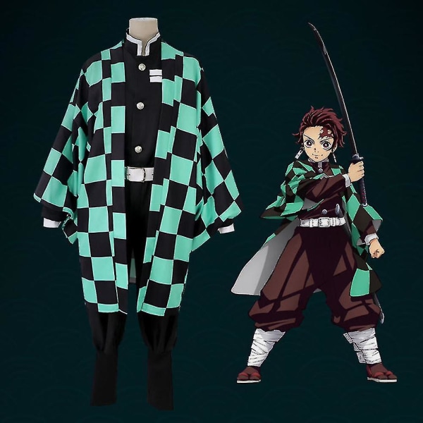 Anime Demon Slayer Lasten Asu - Poikien ja Tyttöjen Tanjirou Nezuko Zenitsu Giyuu Kochou Shinobu Esitys Kimono 7-8 Years Kamado Tanjirou
