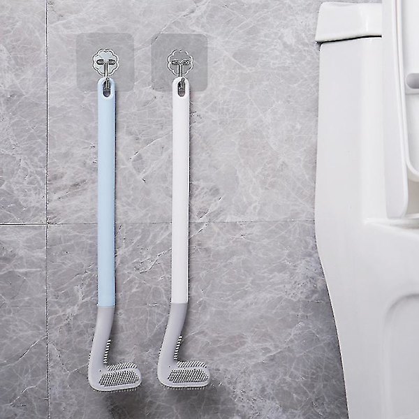Golf-WC-harjan setti Seinäkiinnitys Pehmeä Liima Ei Kuolleita Kulmia WC-harja Päivittäiset Tarpeet Pitkä ArmyGreen