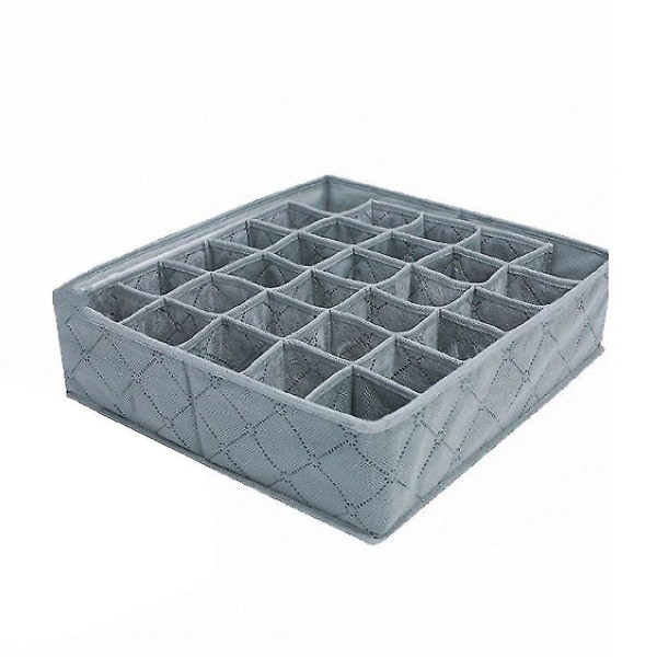 Charcoal 30 Cell Sammenleggbar Bambus Undertøy Sokker Box
