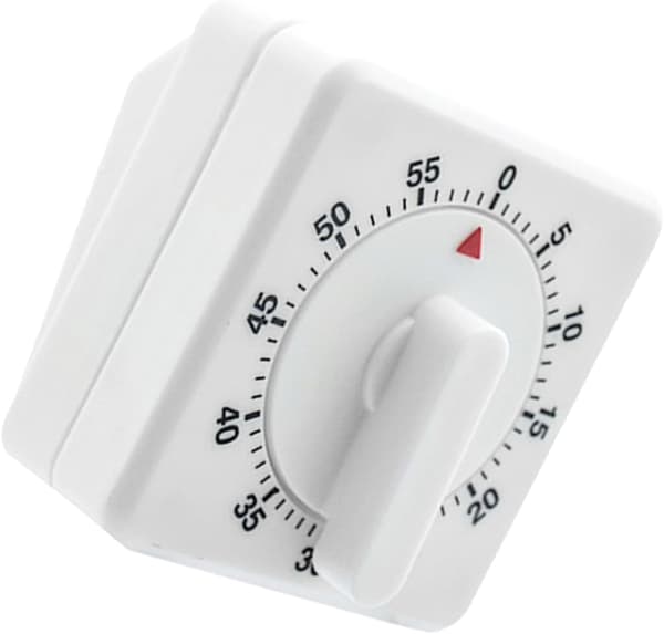 Kjøkkentimer Mekanisk Timer 60 Minutter Enkel Form Plast Metall