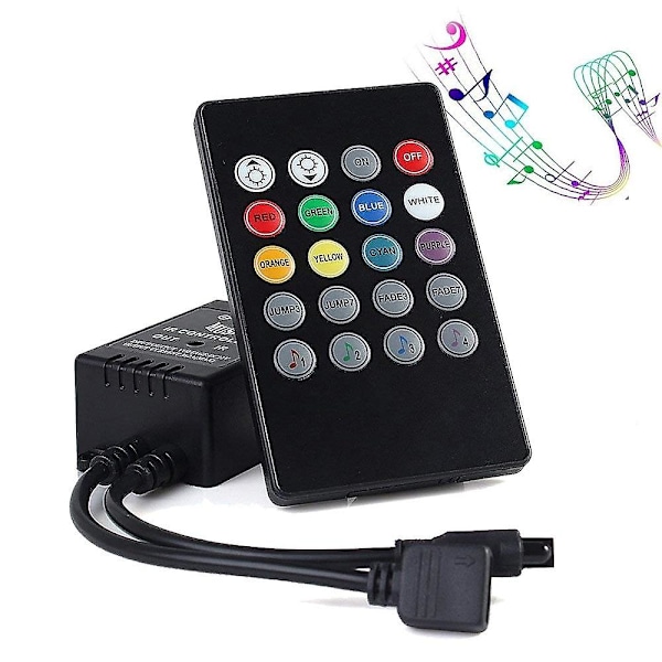 65ft Musik Synkroniseret Multifarvet 2835 RGB LED Lysbånd