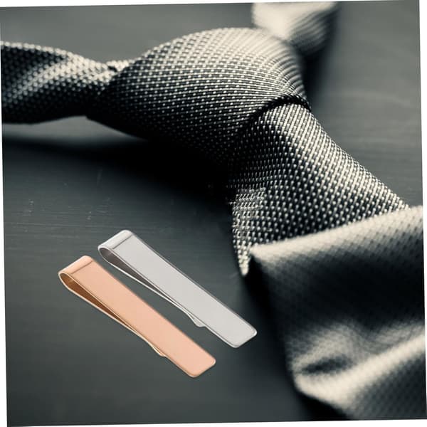 4 stk. elegante slipsenåle i rustfrit stål til forretning og bryllup, spejlfinish design