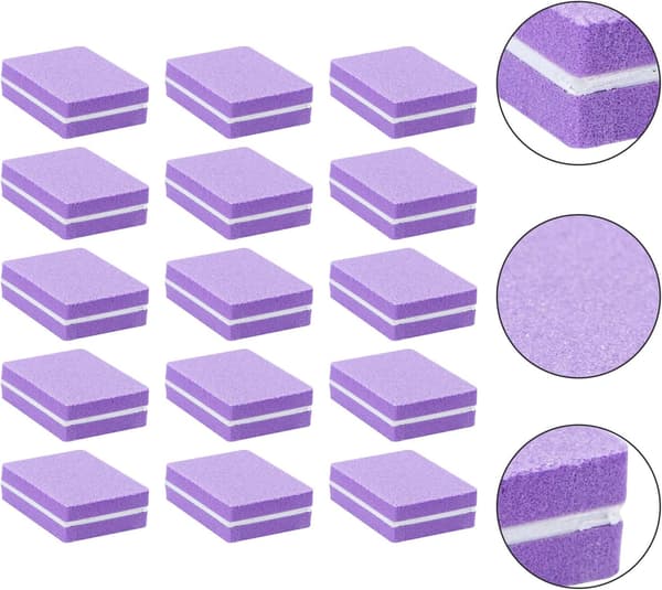 Dobbeltsidede negleslibende minivampfiler 40 stk. neglelakbuffere til ekspertmanicurebrug
