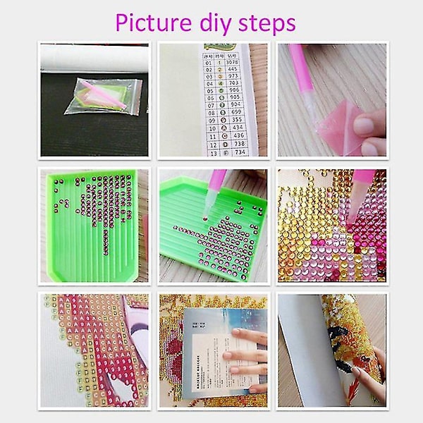 Luovallinen DIY 5D Timanttimaalaus Ristinompelu