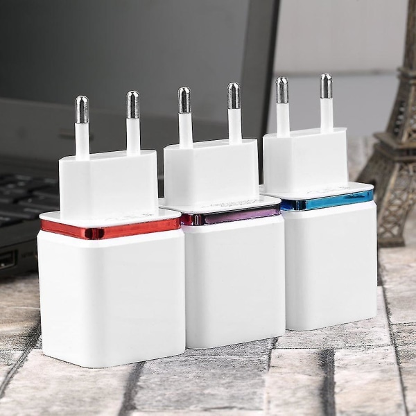 Universal 4 Ports USB Rejsevægslader EU Stik Adapter