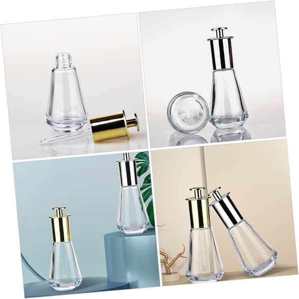 2st Press Dropperflaskor Glas Dropperflaskor för Eterisk Olja Aromaolja Resa Återanvändbar