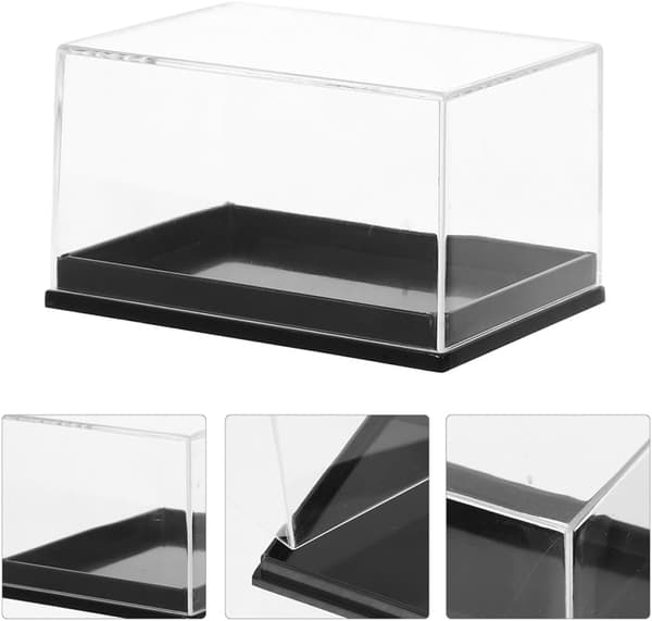 8 st provlåda för mineraler och snäckskal, rektangulär förvaringslåda i plast