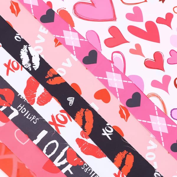 Valentinsdag-tema DIY patchworkstof 8 ark 50x50 cm bomuldssyning patchworkdekorationer