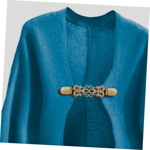 Moteriktig Cardigan Clip 2 stk Dame Genser Klyper Gull Legering Cinch Klyper Brukbar