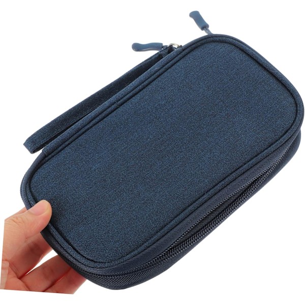 Reiseoppbevaringsveske Elektronisk Organizer Kompakt Kabelholder for Reiselader Powerbank Mørkeblå