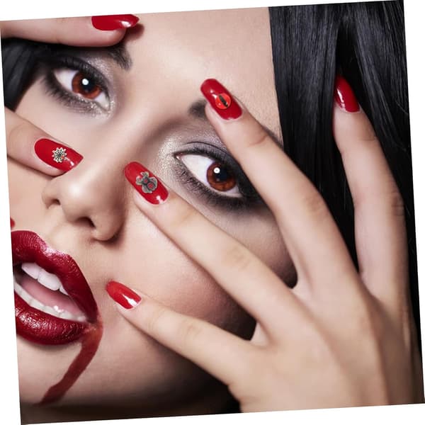 Halloween Nail Art Tilbehør Søde Harpiks Charms til Negledekorationer Edderkoppe-elementer til Festmakeup