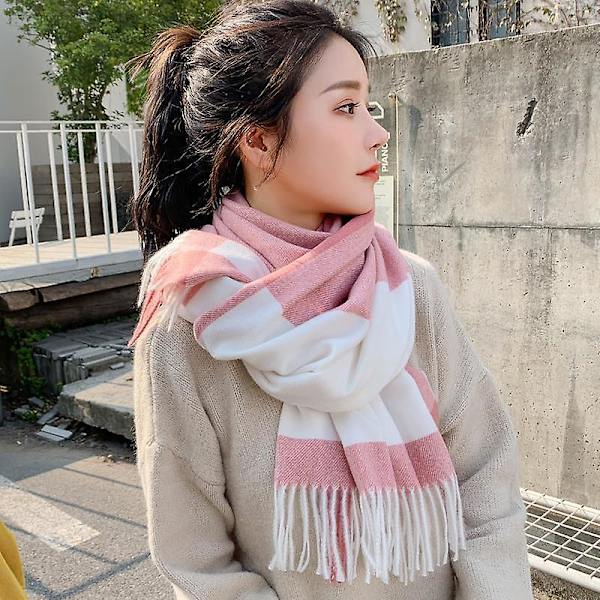 2 stk Rutete Tartan Lin Puteromsbeskytter Puteromsdeksel Pink