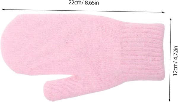 2 par fortykkede strikhandsker i uld til par, fuldfinger vintervarme handsker