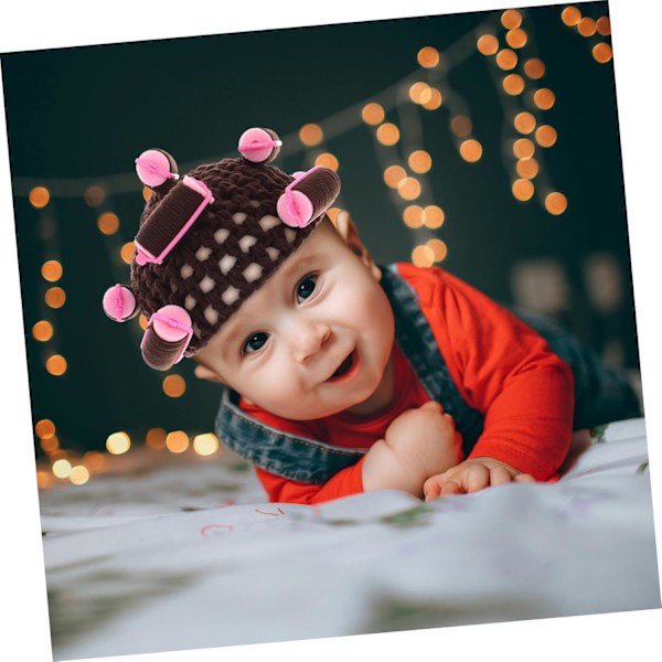 Söta Baby Rekvisita Nyfödd Fotografering Kläder Virkad Huvudbonad Hatt för Pojkar Flickor