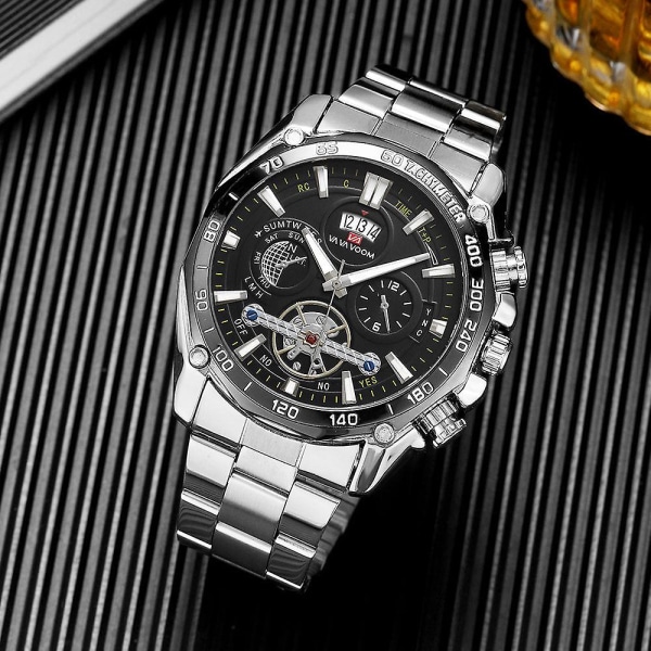 Luminous Trendy Studentklockor Herrar Tourbillon Icke-automatisk Mekanisk Klocka 2421h
