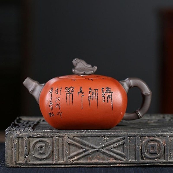 Yixing tekande mudder lilla ler håndlavet velsignelseskedel gaveæske