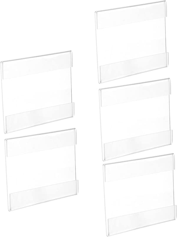 5 stk. akrylskiltholdere Etikettstativer for prislapper Solid menydisplaystativ Egnet