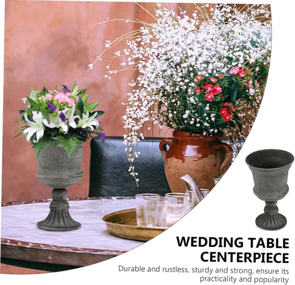 Front 1 stk. urtepotte hvid vase urne til planter urne urtepotte vaser