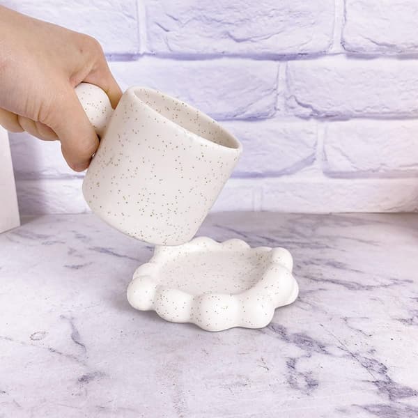 Multifunksjonell kaffekopp vannkopp 220ml keramikk solid enkel å rengjøre