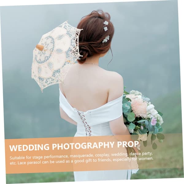 Blondeparaply for bryllupsfotografering Elegant blonde-rekvisitt