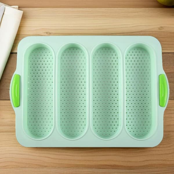 4-spors silikonbrødform Fransk brødform Non-stick silikonbrett Profesjonell
