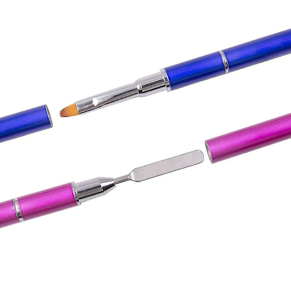2 stk Dobbeltsidede Polygel Pensel Picker Gel Negle Pensler