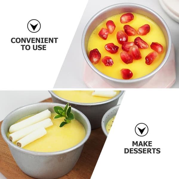 4 stk. puddingformer, bakeformer, 4 stk. aluminiumslegering, non-stick multifunksjonelt baketilbehør