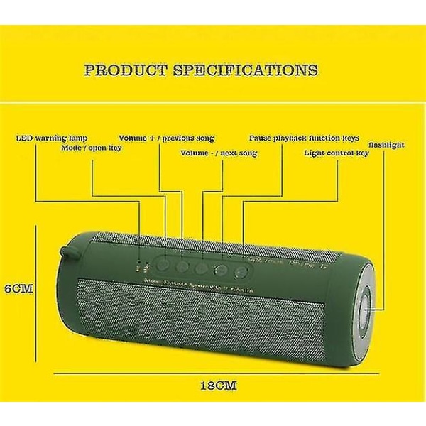 Langattomat Bluetooth-kaiuttimet, pylväskaiutin, subwoofer, äänilaatikko, ulkokaiutin