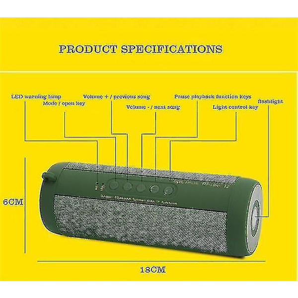 Trådlösa Bluetooth-högtalare Kolonn Högtalare Subwoofer Ljudlåda Utomhus Högtalare