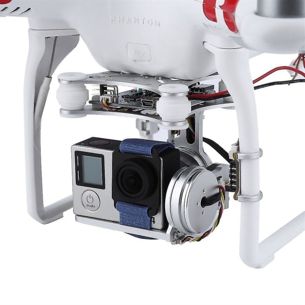 Sølv FPV 2-akset Brushless Gimbal til DJI Phantom GoPro