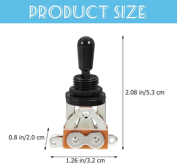3 Niveauer Metal Pickup Vælger Toggle Guitar Tilbehør Udskiftningsdel Praktisk