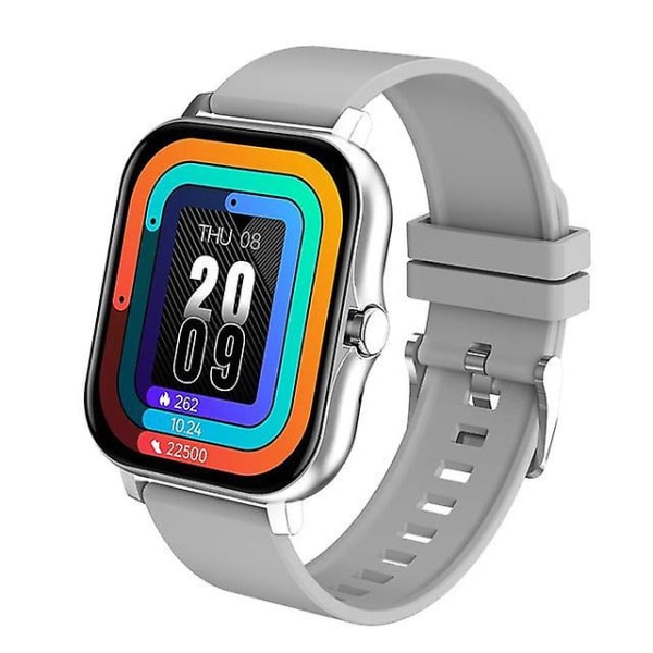 Smart Watch Sports Armband Bluetooth Calling Stegräkning Puls Pekskärm Smart Armband Silver gray