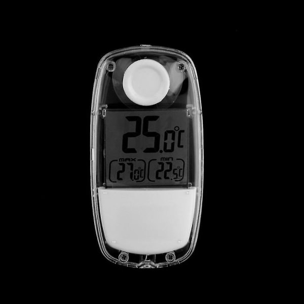 LCD Digital Solcellsdriven Fönstertermometer Temperaturmätare